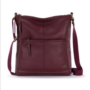 The Sak Burgundy/Wine Iris Leather Crossbody Bag
